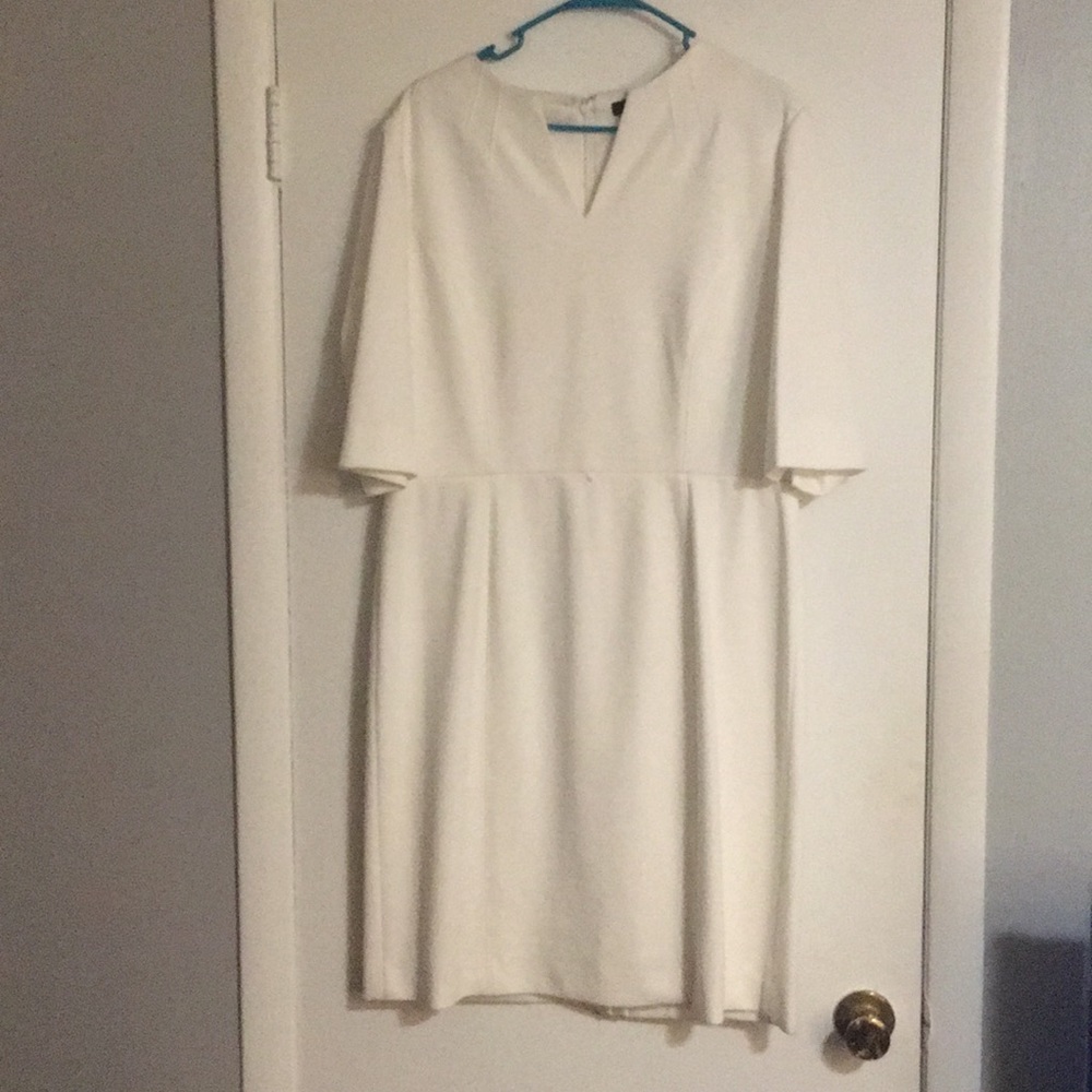 Alex Marie white 3/4 sleeve dress plus size